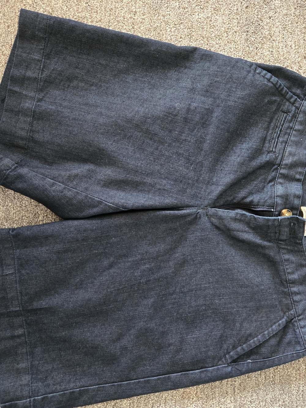 Dockers Indigo Denim Shorts with Orange Trim 100% Cotton Quiet Luxury Look